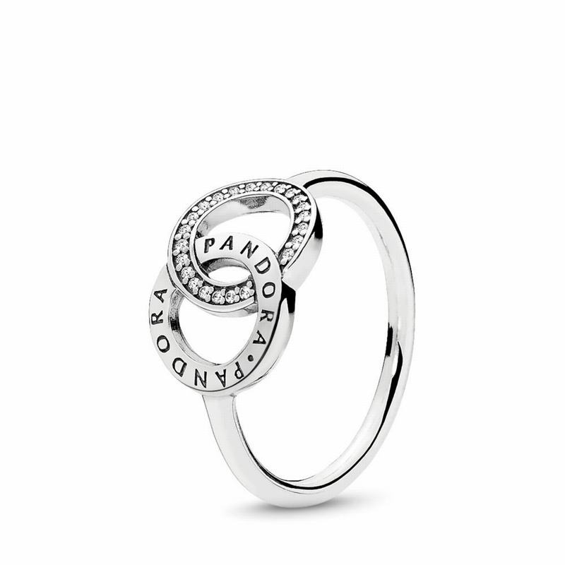 Pandora Circles Promise Ring Ireland - Sterling Silver/Cubic Zirconia - 281467LBE